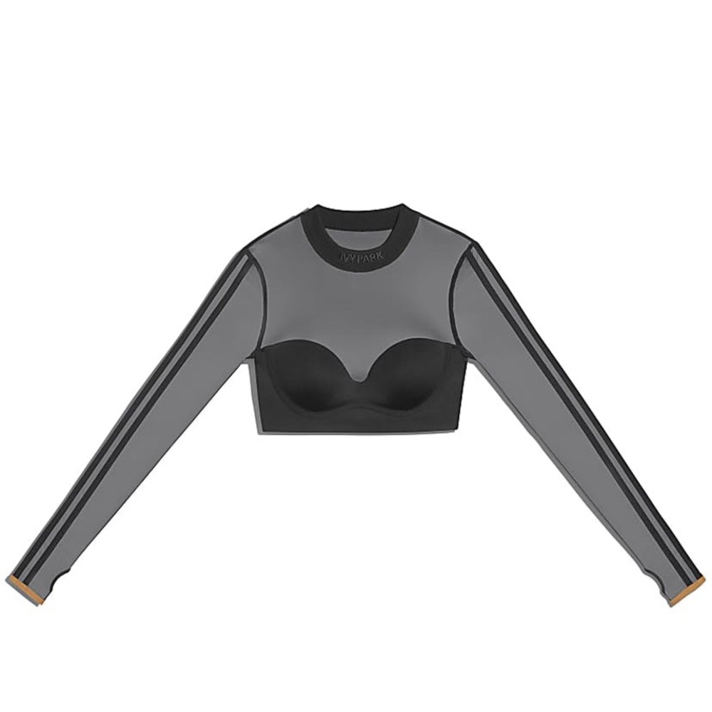 Ivy park long sleeve mesh crop top